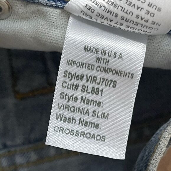 SLVRLAKE Virginia Slim Jeans in Crossroads Size 23 Distressed Denim Modern Style - Picture 10 of 15